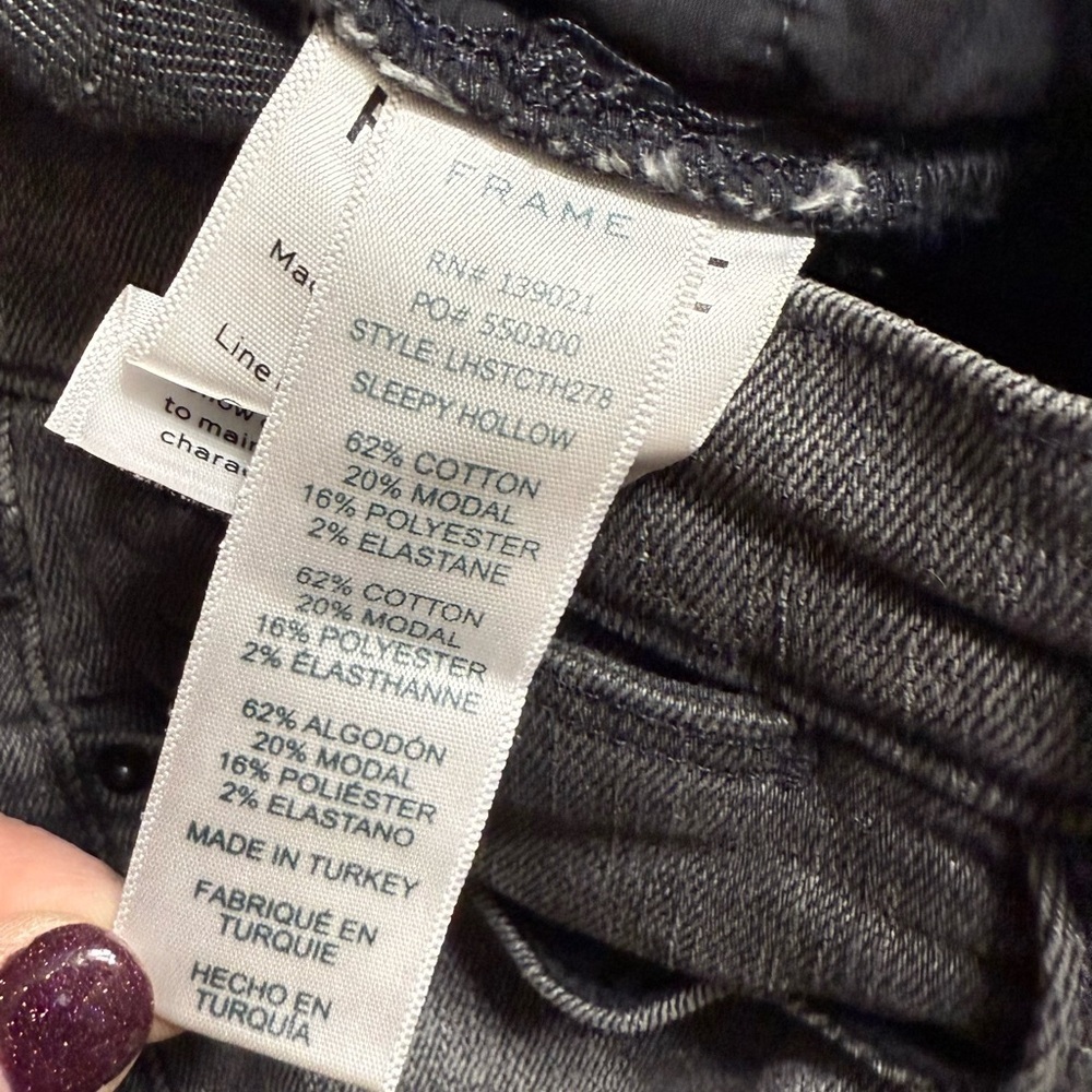 Frame Denim Le Skinny frayed Jeans Size 31 - Picture 6 of 14